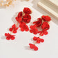 Elegant Burgundy Floral Long Dangle Earrings for Women