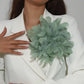Handmade Luxury Colorful Feather Large Brooch 20CM Exaggerated Lapel Pins for Women