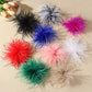 15CM French Style Multicolor Feather Brooch for Women Vintage Trendy Handmade Lapel Pin Wedding Party Jewelry Accessory