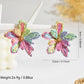 Boho Handmade Delicate Raffia Flower Earrings for Women Trendy Irregular Floral Summer Beach Jewelry Gift