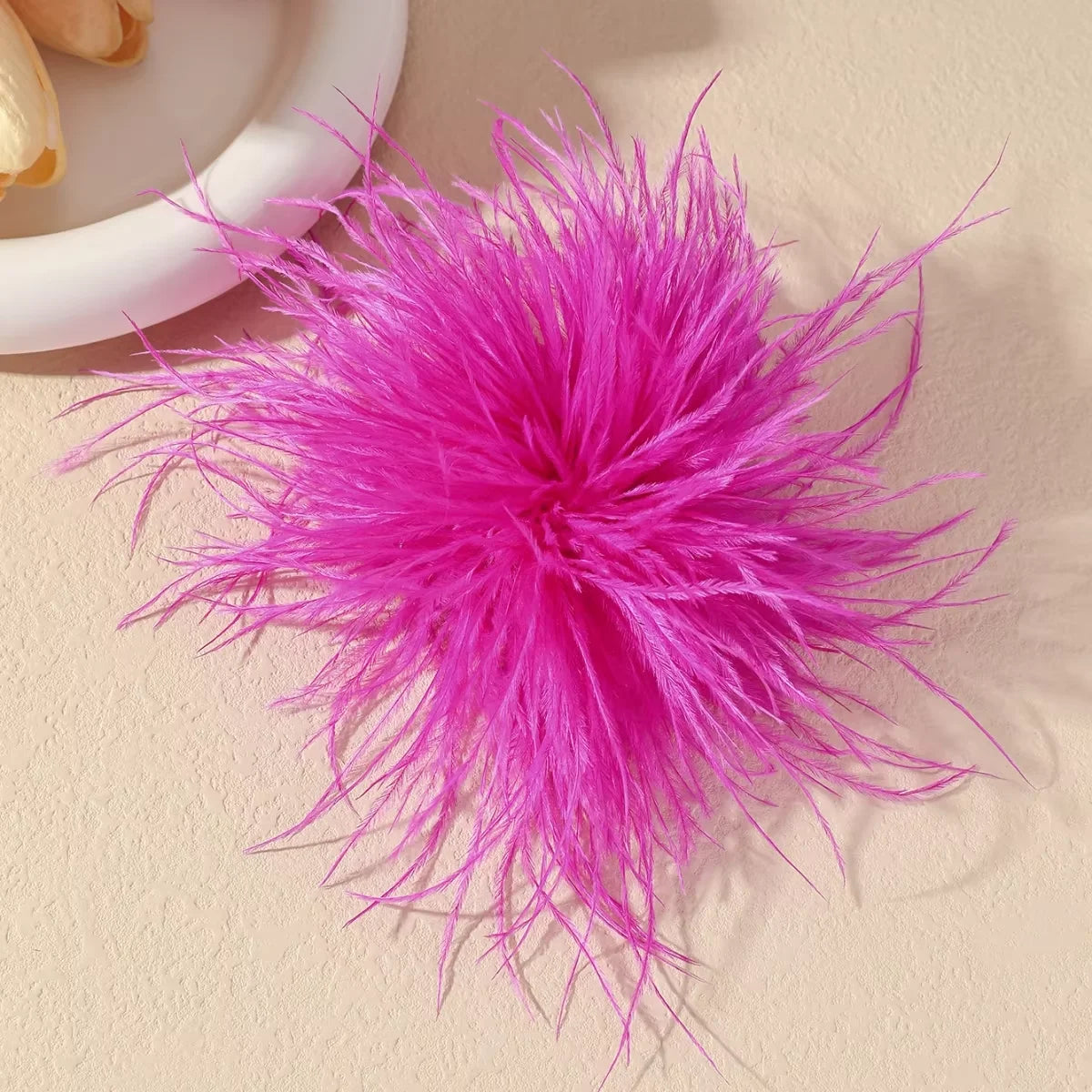 15CM French Style Multicolor Feather Brooch for Women Vintage Trendy Handmade Lapel Pin Wedding Party Jewelry Accessory