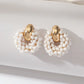 Boho Elegant round Crystal Beads Drop Earrings for Women Luxury Fashion Geometric Dangle Summer Beach Party Jewelry