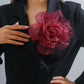 Stylish and Elegant Handmade Lace Flower Brooch, Vintage French Style, Suitable for Women's Everyday Wear