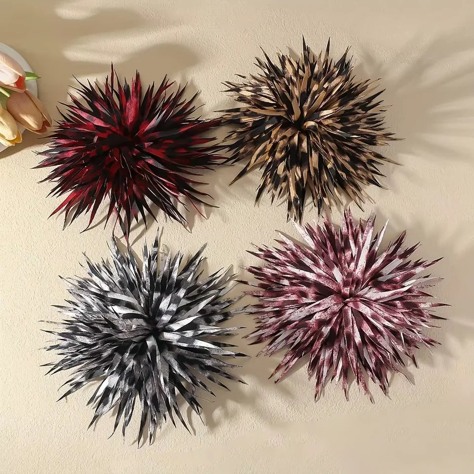 Retro Handmade Leopard Print Flower Brooch Women's Fashionable Unique Bold Design for Daily Wear And Parties