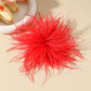 15CM French Style Multicolor Feather Brooch for Women Vintage Trendy Handmade Lapel Pin Wedding Party Jewelry Accessory