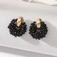 Boho Elegant round Crystal Beads Drop Earrings for Women Luxury Fashion Geometric Dangle Summer Beach Party Jewelry