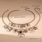 Women's Fashion Punk Double Layered Choker Necklace with Metal Heart Pendant Vintage Luxury Party Jewelry Gift