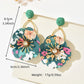 2026 New Bohemian Flower Earrings For Women Colorful Fabric Petal Dangle Earrings With Orange Raffia Stud Gold Hoop Statement Je