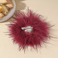 Vintage 15CM Artificial Feather Brooch Women's French Style Handmade Exaggerated Lapel Pin for Weddings And Parties