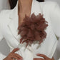 Handmade Luxury Colorful Feather Large Brooch 20CM Exaggerated Lapel Pins for Women