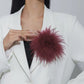 Vintage 15CM Artificial Feather Brooch Women's French Style Handmade Exaggerated Lapel Pin for Weddings And Parties