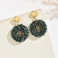 Handmade round Bead Earrings Fashionable Minimalist Design Suitable for Parties And Daily Wear