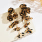 Elegant Burgundy Floral Long Dangle Earrings for Women