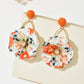 2026 New Bohemian Flower Earrings For Women Colorful Fabric Petal Dangle Earrings With Orange Raffia Stud Gold Hoop Statement Je