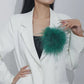 Vintage 15CM Artificial Feather Brooch Women's French Style Handmade Exaggerated Lapel Pin for Weddings And Parties