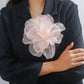 Stylish and Elegant Handmade Lace Flower Brooch, Vintage French Style, Suitable for Women's Everyday Wear