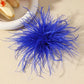15CM French Style Multicolor Feather Brooch for Women Vintage Trendy Handmade Lapel Pin Wedding Party Jewelry Accessory