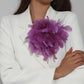 Handmade Luxury Colorful Feather Large Brooch 20CM Exaggerated Lapel Pins for Women