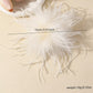 Vintage 15CM Artificial Feather Brooch Women's French Style Handmade Exaggerated Lapel Pin for Weddings And Parties