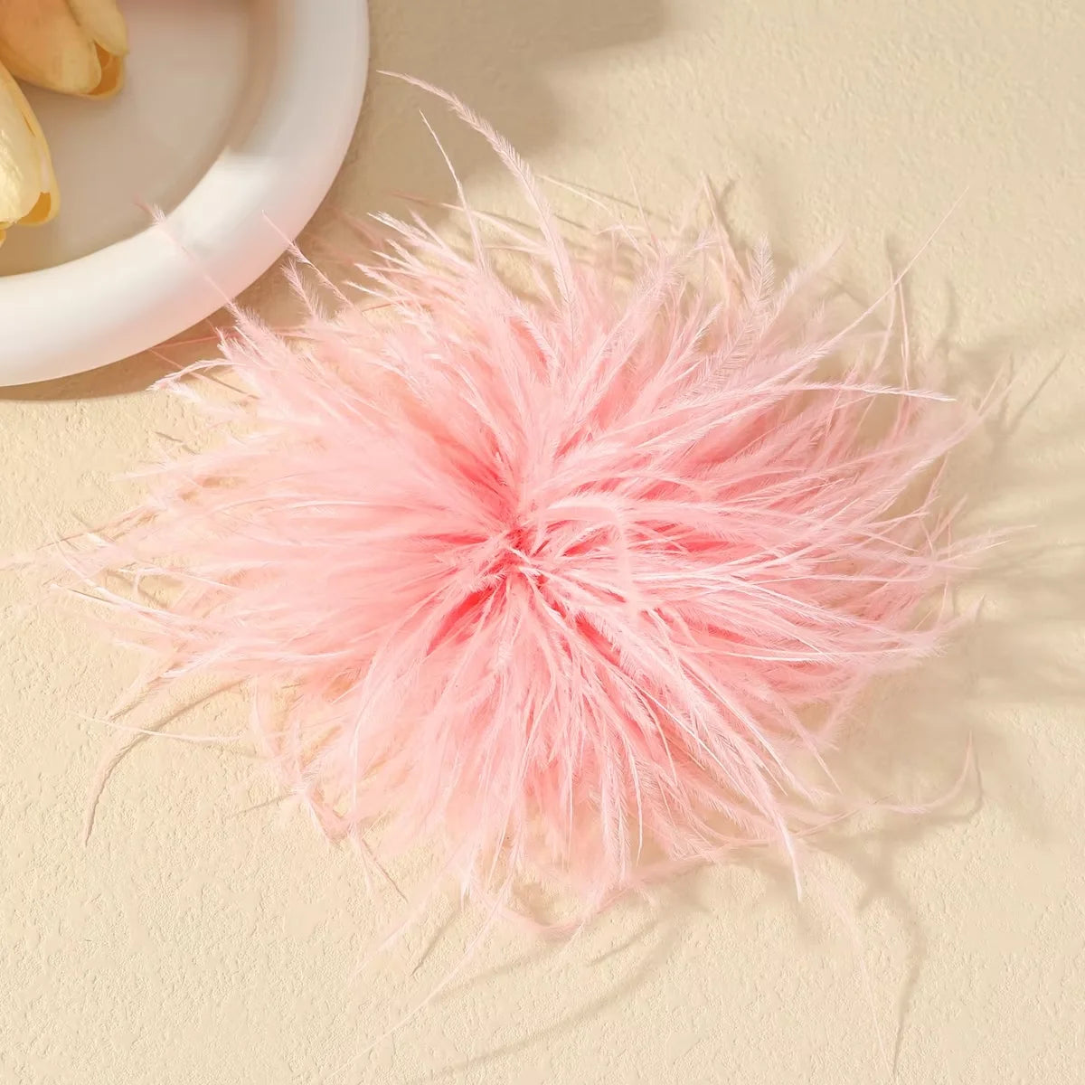 15CM French Style Multicolor Feather Brooch for Women Vintage Trendy Handmade Lapel Pin Wedding Party Jewelry Accessory
