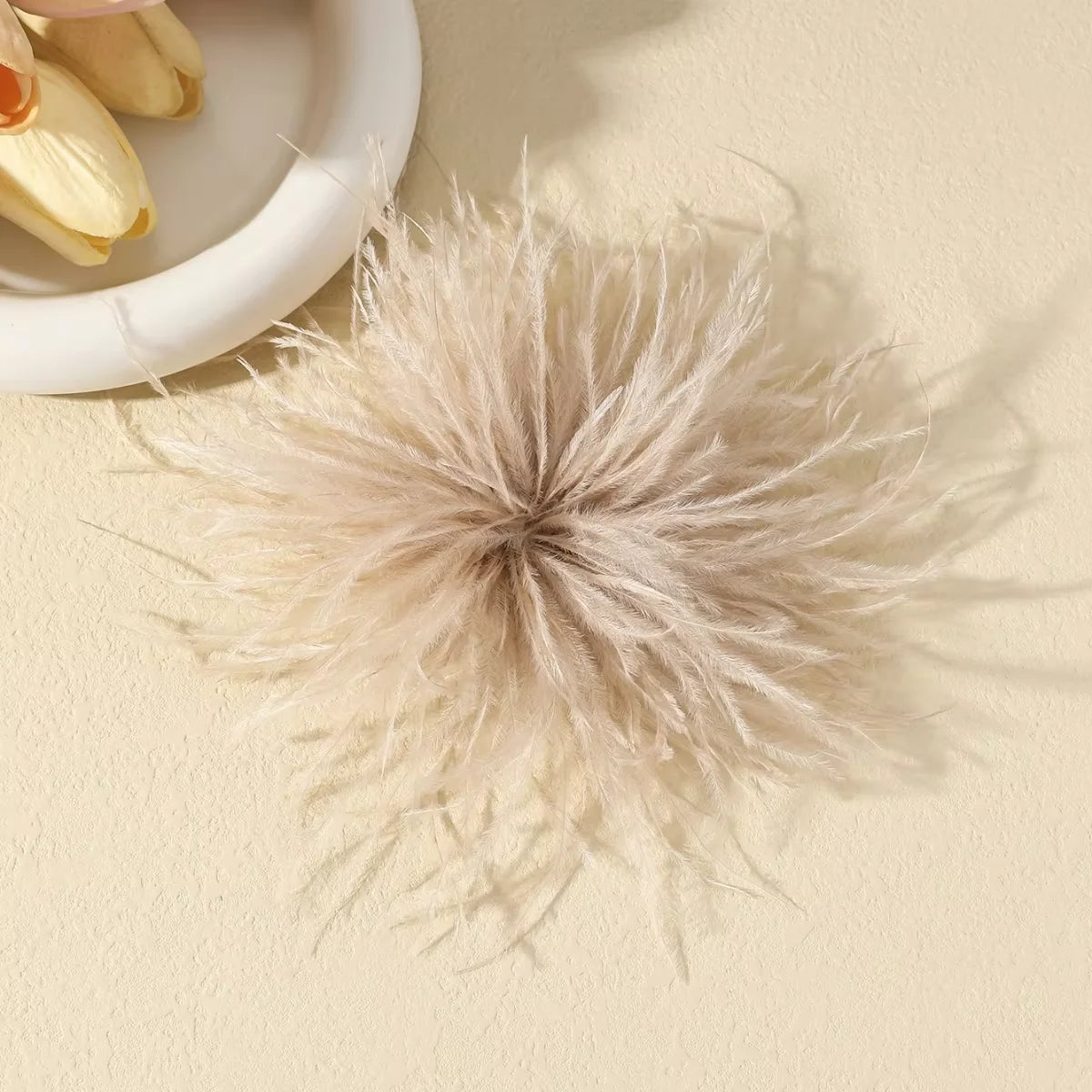 15CM French Style Multicolor Feather Brooch for Women Vintage Trendy Handmade Lapel Pin Wedding Party Jewelry Accessory