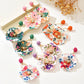2026 New Bohemian Flower Earrings For Women Colorful Fabric Petal Dangle Earrings With Orange Raffia Stud Gold Hoop Statement Je