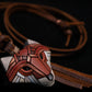 Red Fox Necklace, Rustic Western Spirit Animal, Mosaic art to wear, Unique gift idea, Adjustable-length Leather cord, Personalized option