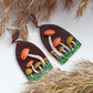 Handmade Mushroom Dangle Earrings: Polymer Clay, Nickel-Free, personalised gift