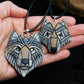 Gray Wolf Necklace, Wild American Species, Your Choice of 2 sizes, Mosaic Art Design, Spirit Animal, Unique Gift Idea, Amulet, Western Totem