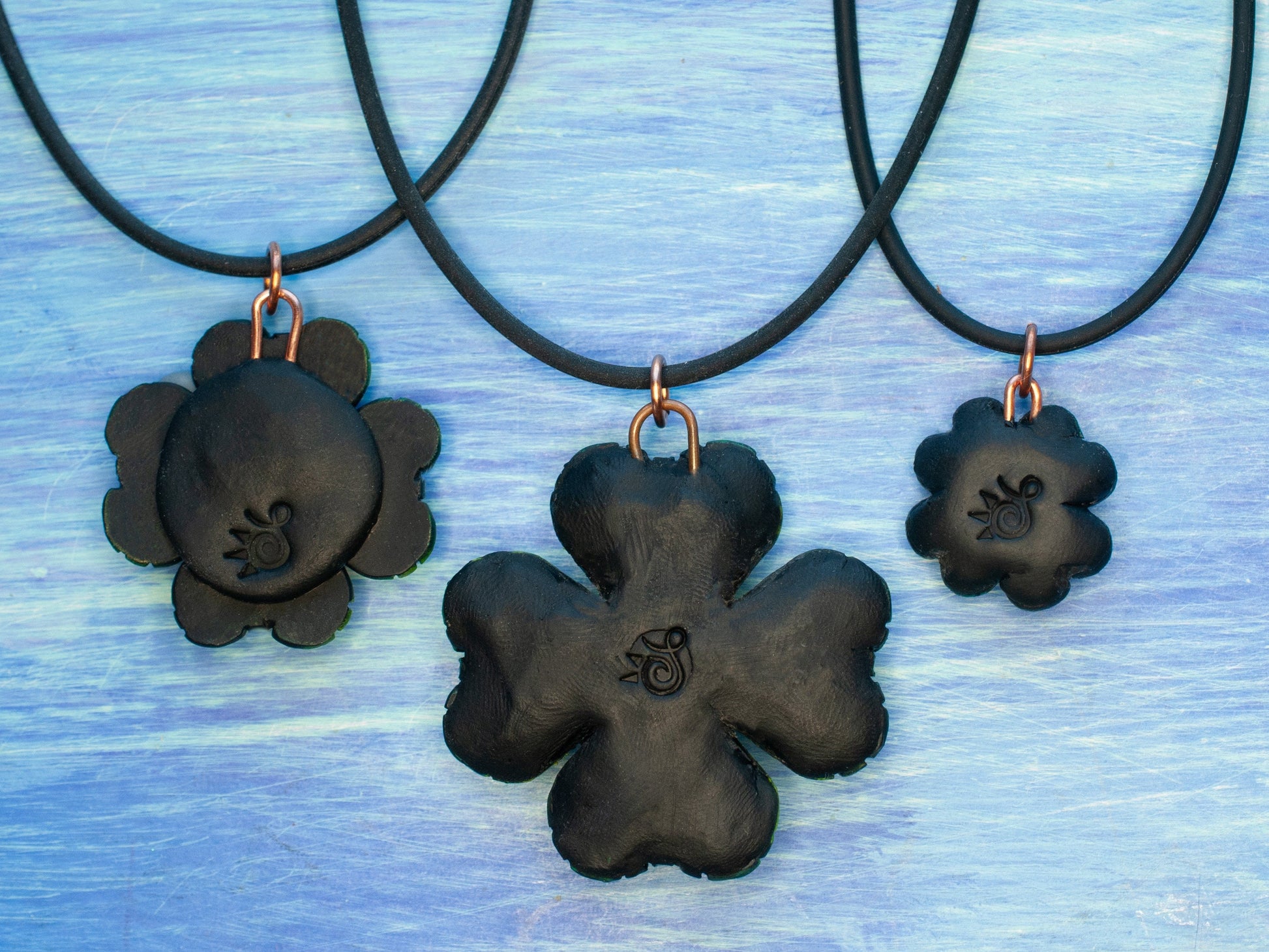 Shamrock Necklace, Green Four-Leaf Clover, St. Patrick's Day Gift, Luck of the Irish, 3 sizes, Symbol of Ireland, Lucky Charm, Celtic Cross