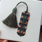Black Bookshelf Bookmark: Personalized Polymer Clay Book lover gift