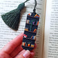 Black Bookshelf Bookmark: Personalized Polymer Clay Book lover gift