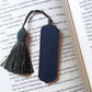 Black Bookshelf Bookmark: Personalized Polymer Clay Book lover gift
