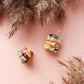 Book stack earrings: Hypoallergenic polymer clay book dangles