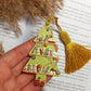 Avelli- Christmas tassel bookmark, aesthetic Christmas tree, Cute bookmark, Bookworm gift Bookshop, Magic bookmark, Winter mood reader green
