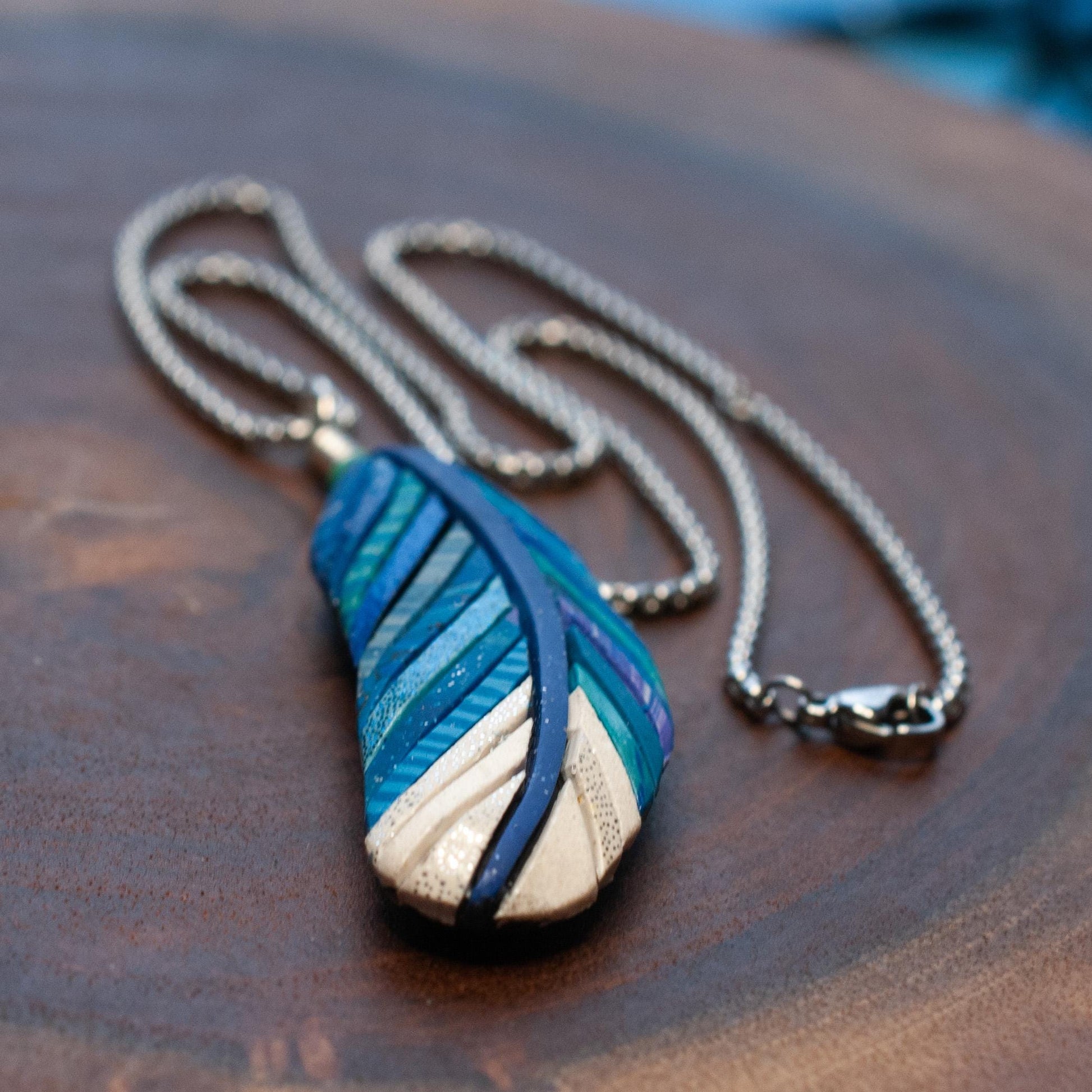 Blue Jay Feather Necklace on Black Suede or Chain, Gift Idea for Bird Watchers and Animal Lovers, North American Native Species, Bluebird