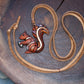 Squirrel Necklace or Ornament on Adjustable-length Leather or Chain, Spirit Animal Mosaic Totem, Cute Gift Idea for Backyard Animal Lover,
