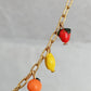 Hand-Painted Polymer Clay Fruit Charm Necklace: Summer Jewelry