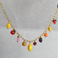 Hand-Painted Polymer Clay Fruit Charm Necklace: Summer Jewelry