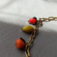 Hand-Painted Polymer Clay Fruit Charm Necklace: Summer Jewelry