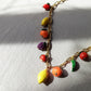 Hand-Painted Polymer Clay Fruit Charm Necklace: Summer Jewelry
