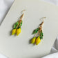 Lemon Drop Polymer Clay Earrings: Miniature Fruit Dangle Earrings
