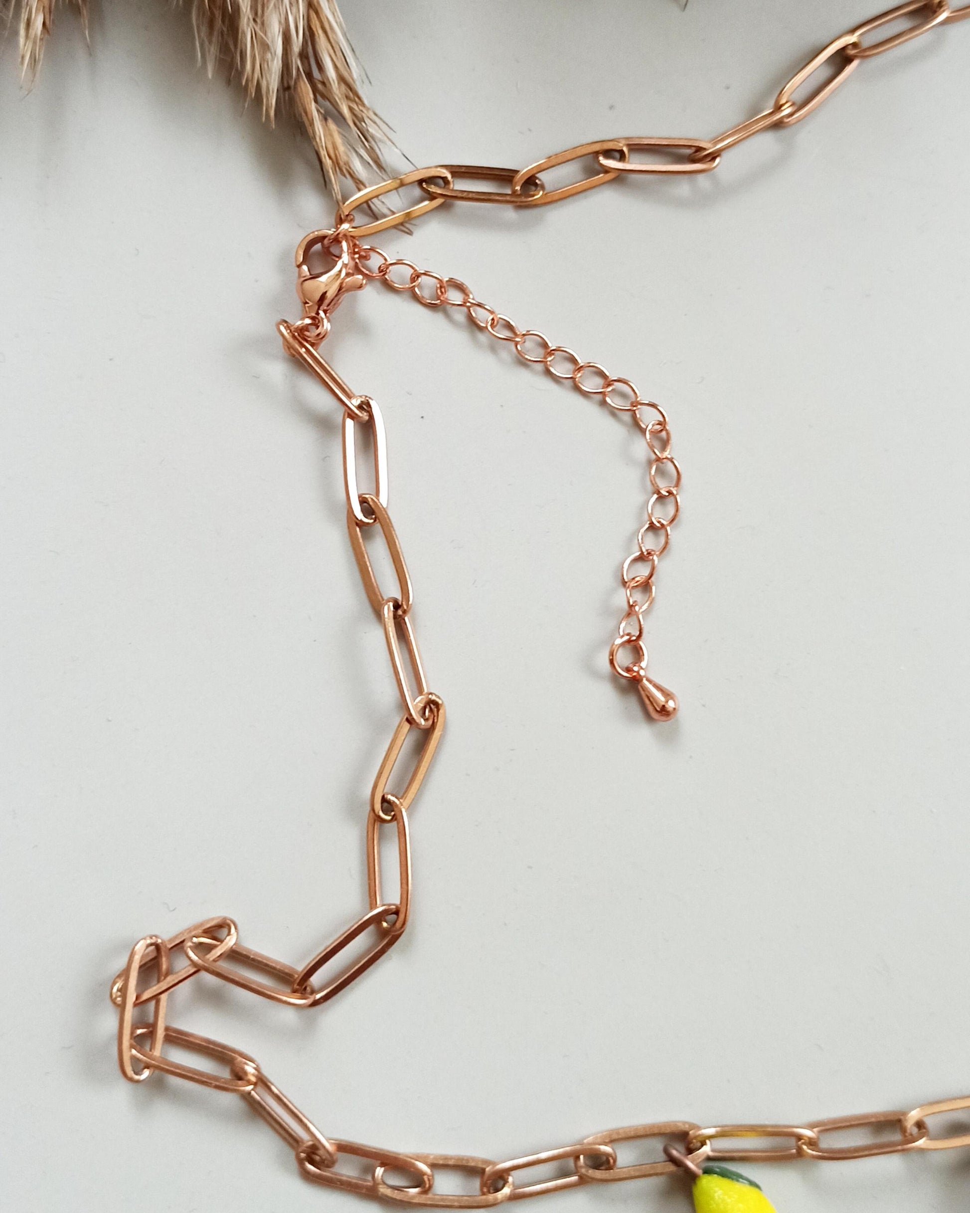 Hand Painted Polymer Clay Fruit Necklace: Summer Vibe charm Jewelry