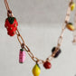 Hand Painted Polymer Clay Fruit Necklace: Summer Vibe charm Jewelry