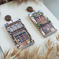 Avelli -LANDSCAPE EARRINGS: Coffee lover gift, polymer clay houses