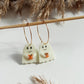 Avelli- Dark glow Ghosts, Halloween Earring, Polymer Clay stud, Cute Ghost, Halloween Earrings Clay, Halloween  Charms, Glow in The Dark
