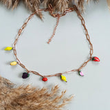 Hand Painted Polymer Clay Fruit Necklace: Summer Vibe charm Jewelry