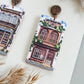 Avelli -LANDSCAPE EARRINGS: Coffee lover gift, polymer clay houses