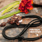 Brown Bison / Buffalo Necklace – Handmade Wildlife Jewelry on Leather Cord
