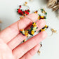 Handmade Fall Flower Hoop Earrings: Polymer Clay Sunflower Jewelry